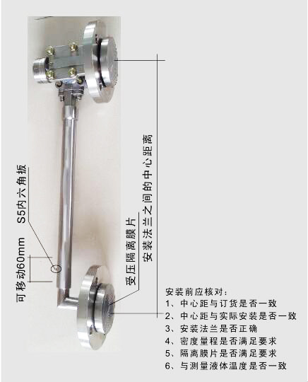 側裝型差壓式密度計圖示